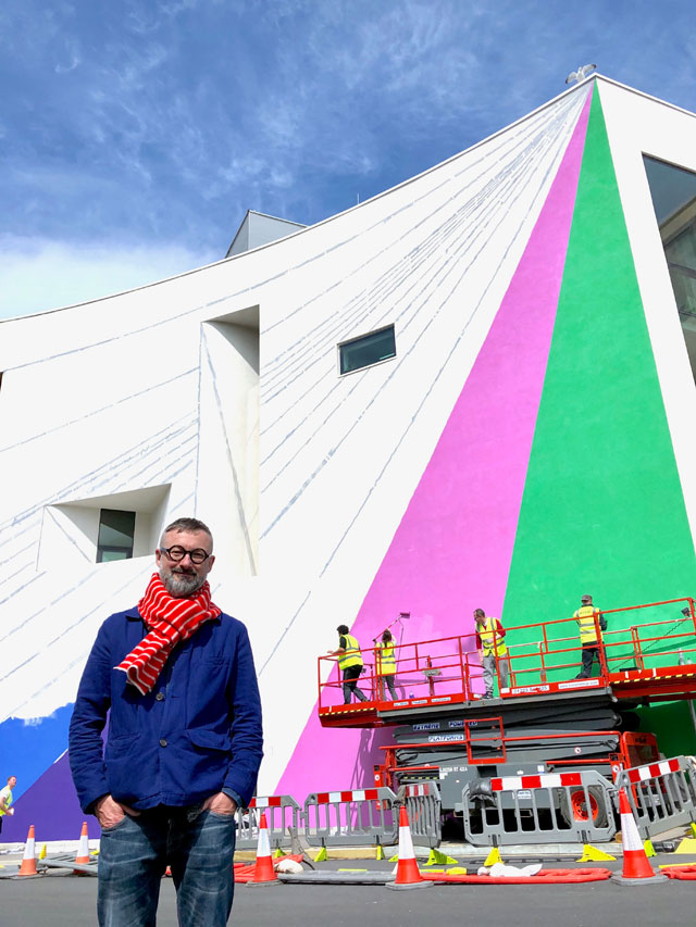 Lothar Götz, Dance Diagonal, 2019, work in progress. Photo: Eva Eastman, courtesy Towner Art Gallery.
