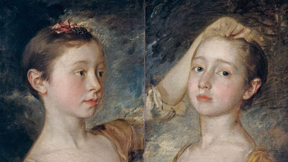 Thomas Gainsborough. Mary and Margaret Gainsborough, the Artist’s Daughters, c1760–61.  Oil on canvas, 40.6 x 58.4 cm. Victoria and Albert Museum, London.