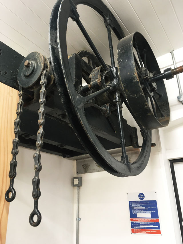 Original bathhouse engineering elements, Goldsmiths Centre For Contemporary Art. Photo: Veronica Simpson.