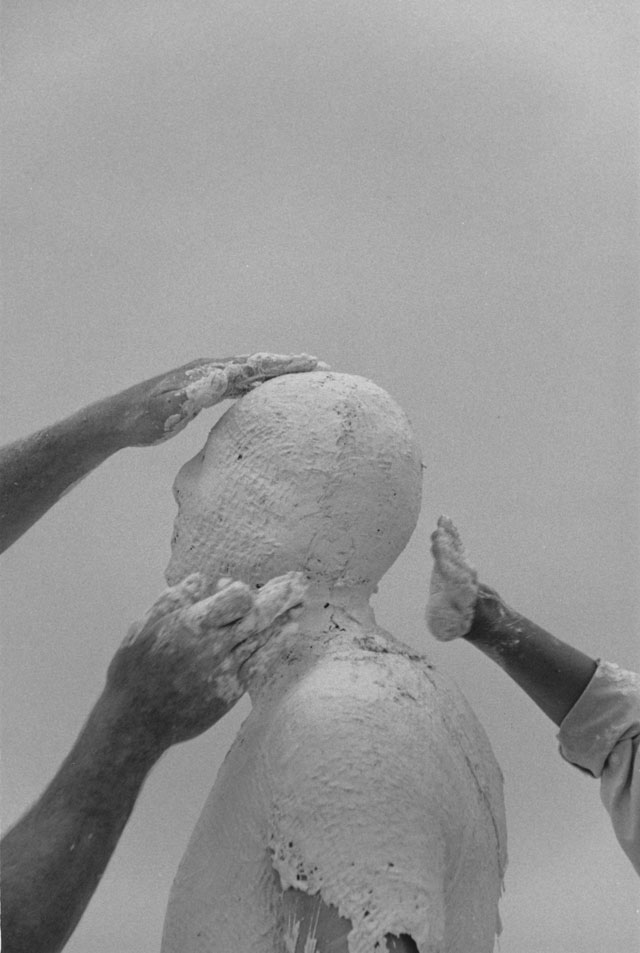 Antony Gormley. Work in progress for Critical Mass II, 1995. Photograph: Elfi Tripamer. © the artist.