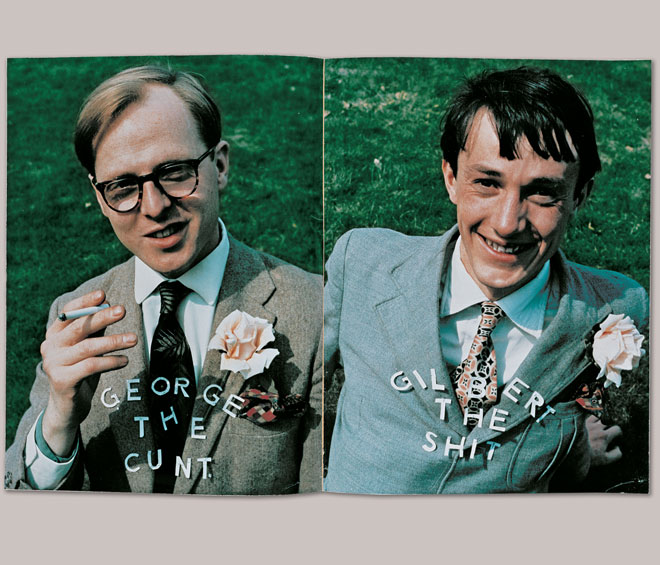 George the Cunt and Gilbert the Shit, Magazine Sculpture, 1969. © Gilbert & George.
