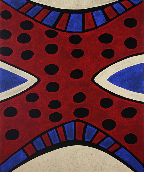 Gordon Bennett. Home Decor (After Margaret Preston) #13, 2010. Acrylic on linen, 182.5 x 152 cm. © The Artist. Courtesy Milani Gallery.