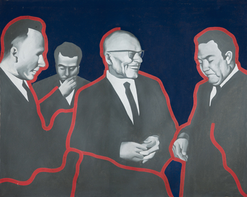 Wang Guangyi. International Politics – Necessary Negotiation, 1991. Oil on canvas, 120 x 150 cm, © 2013 Wang Guangyi.