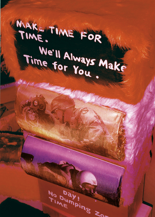 Wang Guangyi. Eastern European Landscapes, 1993. Artificial fur, pictures, wooden boxes, 6 pieces, 90 x 50 x 30 cm each. Exhibited at Visual Polity: Another Wang Guangyi, OCT Contemporary Art Terminal, He Xiangning Art Museum, Shenzhen, China, 2008 (a picture was on show, which had been taken in 1993 in the artist’s studio). © 2013 Wang Guangyi.