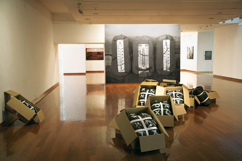 Partial view of the exhibition Visual Polity: Another Wang Guangyi at OCT Contemporary Art Terminal, He Xiangning Art Museum, Shenzhen, China, 2008. © 2013 Wang Guangyi