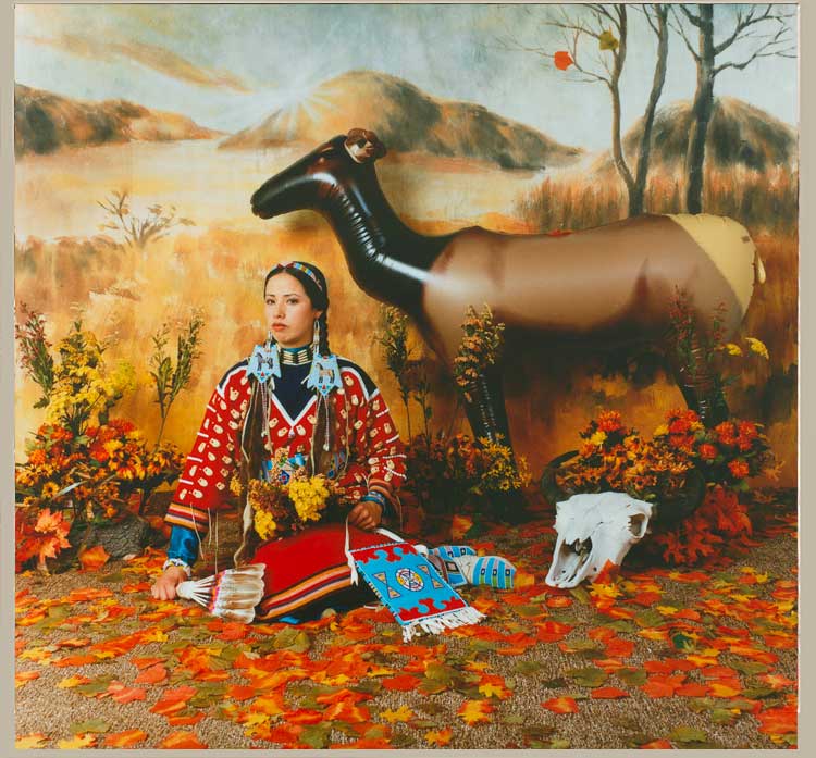 Wendy Red Star, Fall, 2006 (printed 2023). Installation view of the inaugural presentation in the David Geffen Galleries, April 2026. Photo: Jill Spalding.