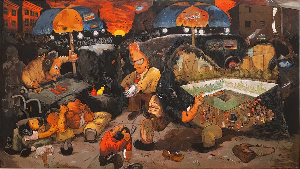 Ali Eyal, And Look Where I Went, 2025. Oil on linen. Courtesy of the artist. Made in L.A. 2025, installation view, Hammer Museum, Los Angeles, October 5, 2025–March 1, 2026. Photo: Sarah Golonka.