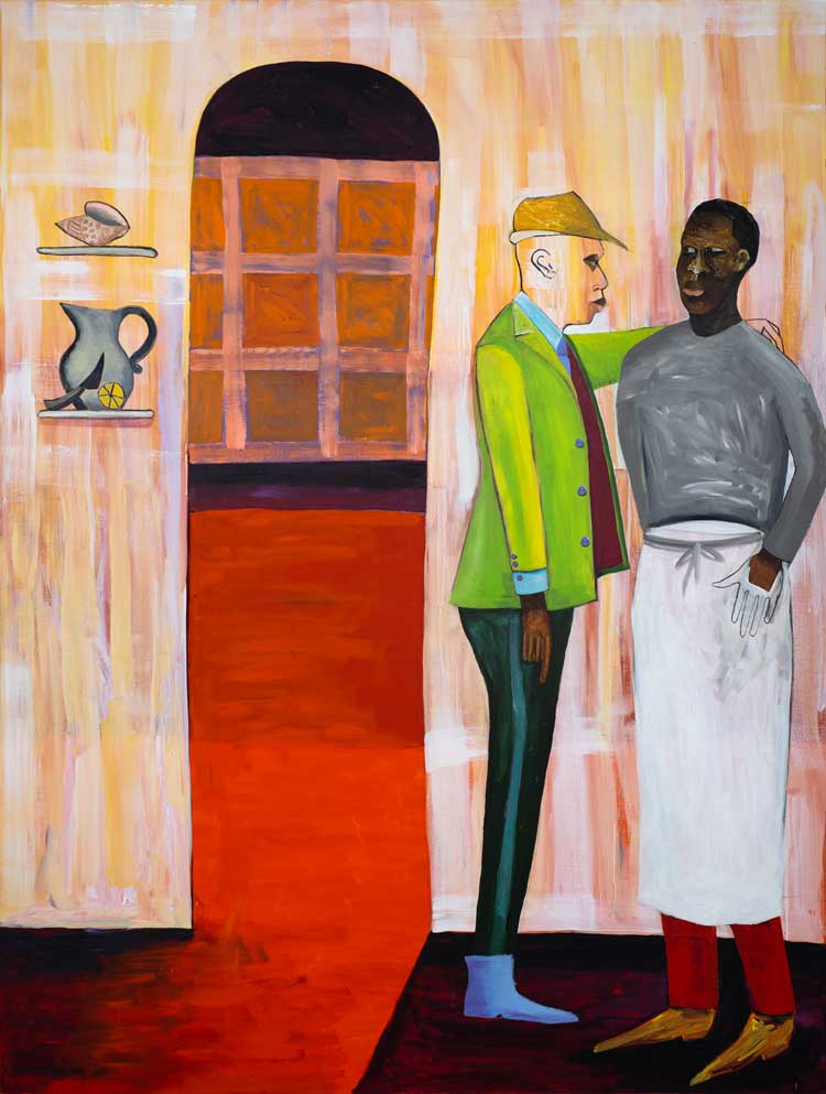 Lubaina Himid, Your Charm Offensive, 2025. Acrylic on canvas. Courtesy Hollybush Gardens, London and Greene Naftali, New York. Photo: Gavin Renshaw.