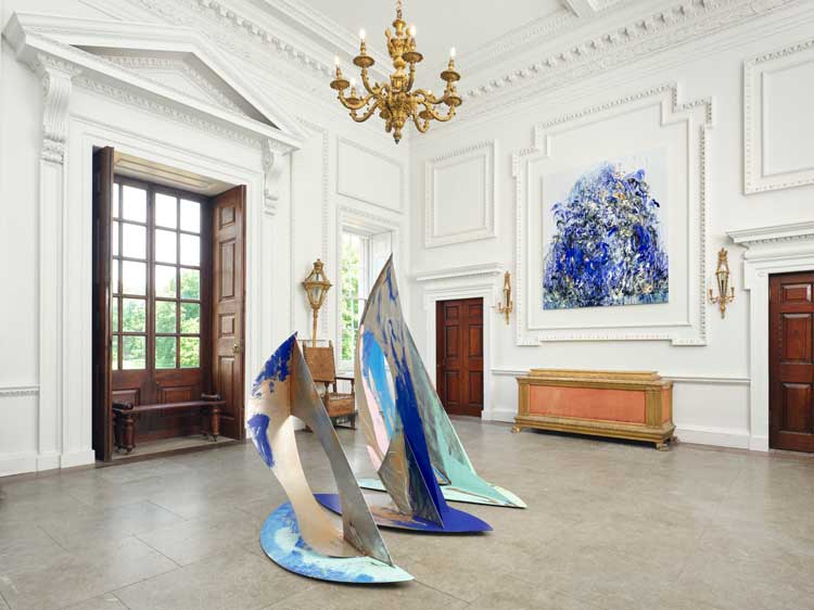 Sea State by Maggi Hambling and Ro Robertson, installation view, Wolterton Hall, 2025. Photo: Eva Herzog, courtesy the artists and Wolterton.