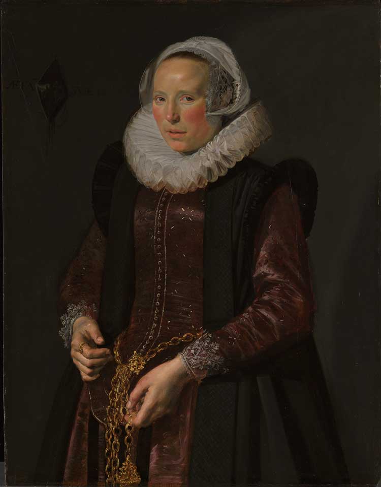 Frans Hals. Portrait of a Woman standing, c1612. Oil on wood, 94.2 x 71.1 cm. The Devonshire Collections, Chatsworth. © The Devonshire Collections, Chatsworth. Reproduced by permission of Chatsworth Settlement Trustees.