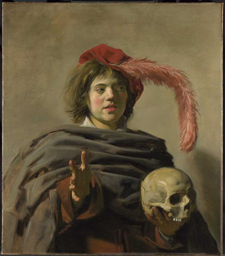 Frans Hals. Young Man holding a Skull (Vanitas), 1626-28. Oil on canvas, 92.2 x 80.8 cm. © The National Gallery, London.