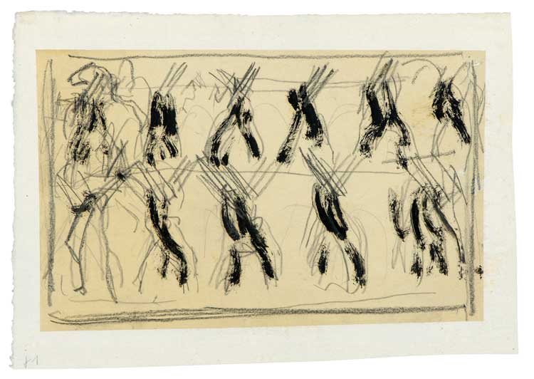Ferdinand Hodler. Compositional Study for Departure of the German Students for the War of Liberation of 1813, 1907-08. Musée Jenisch Vevey, Donation Rudolf Schindler. © Musée Jenisch Vevey.