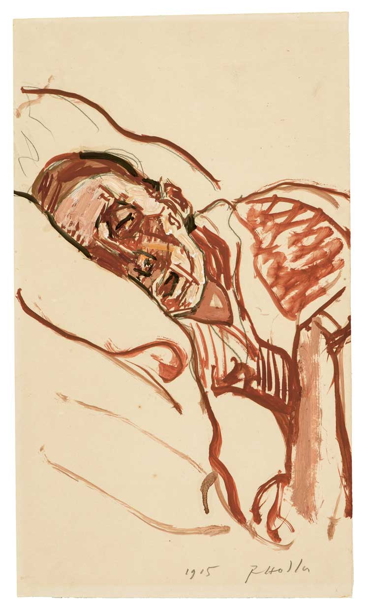 Ferdinand Hodler. Portrait of Valentine Godé-Darel Dying, January 1915. Musée Jenisch Vevey, Donation Rudolf Schindler. © Musée Jenisch Vevey.