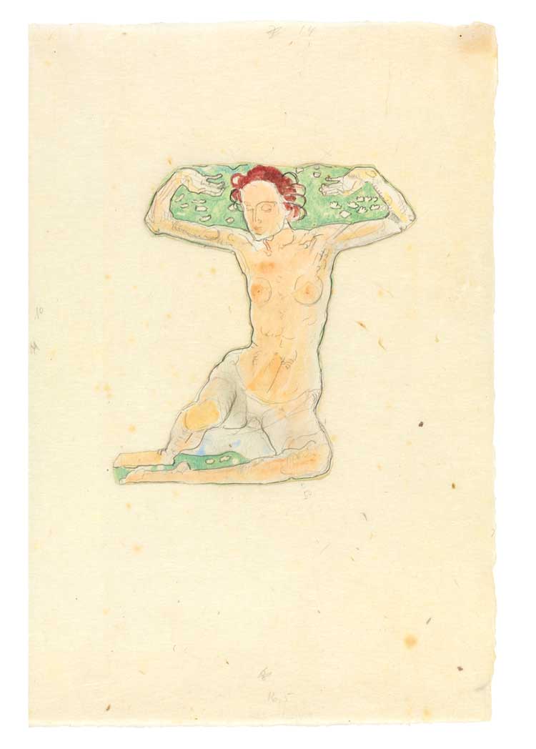 Ferdinand Hodler. Figure Study for Day, c1899-1900. Musée Jenisch Vevey, Donation Rudolf Schindler. © Musée Jenisch Vevey.