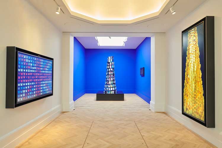 Dominic Harris, Feeding Consciousness, installation view, Halcyon Gallery, London, 25 May – 13 August 2023. Photo: © Callum Toy. Courtesy of Halcyon Gallery.