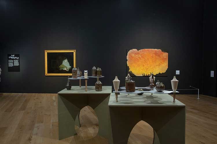 Installation view of Hollow Earth: Art, Caves & the Subterranean Imaginary, 2022, Nottingham Contemporary. Photo: Scene Photography. Courtesy Nottingham Contemporary.