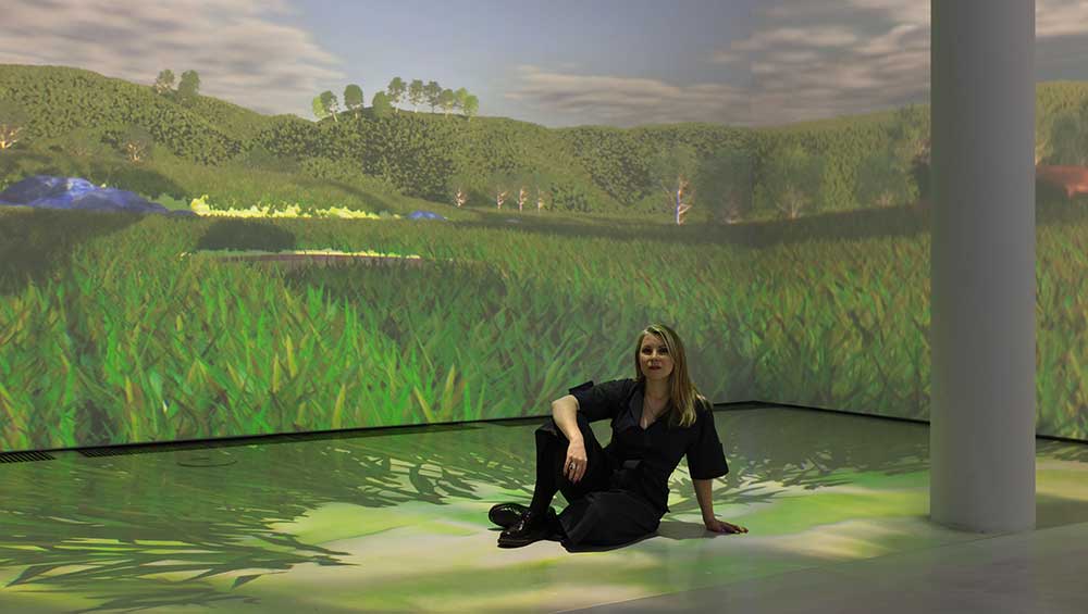 Libby Heaney, Ent-, Portrait, Schering Stiftung, Berlin, 2022. Photograph: Andrea Rosetti