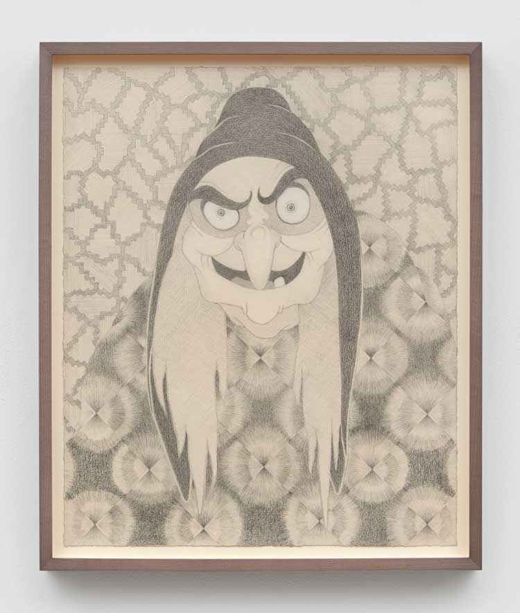Donna Huddleston. Hag, 2021. Pencil on paper, 30.7 x 37.4 cm (12 1/8 x 14 3/4 in). Courtesy of the artist and Simon Lee Gallery. © Donna Huddleston. Photo: Ben Westoby.