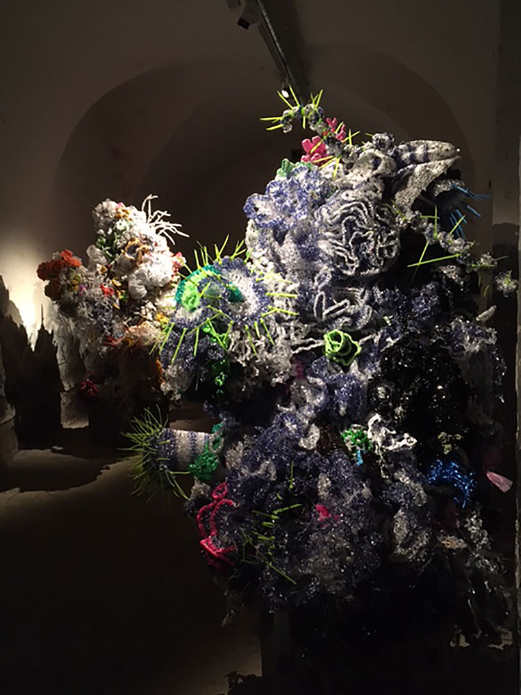 Helsinki Satellite Reef, 2021, crocheted by Margaret & Christine Wertheim and the Institute for Figuring. Photo: Veronica Simpson.