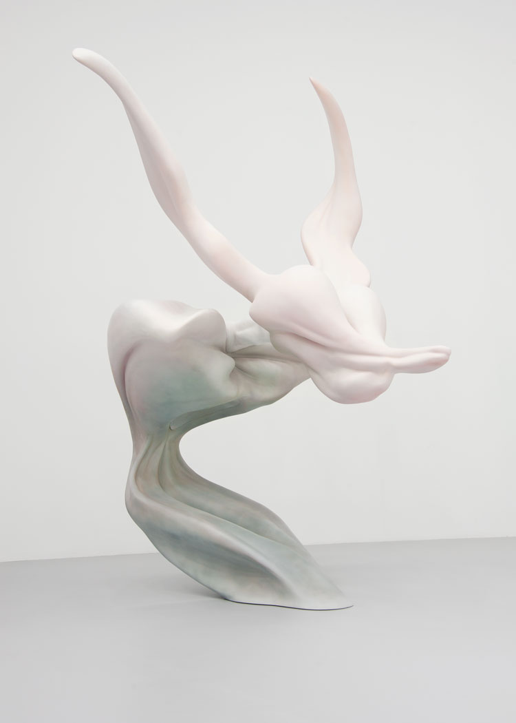 Marguerite Humeau. The Dancer I, A marine mammal invoking higher spirits, 2019. Polystyrene, polyurethane resin, fibreglass, steel skeleton, pollution particles. Photo: Julia Andréone. Courtesy the artist, CLEARING New York/Brussels.