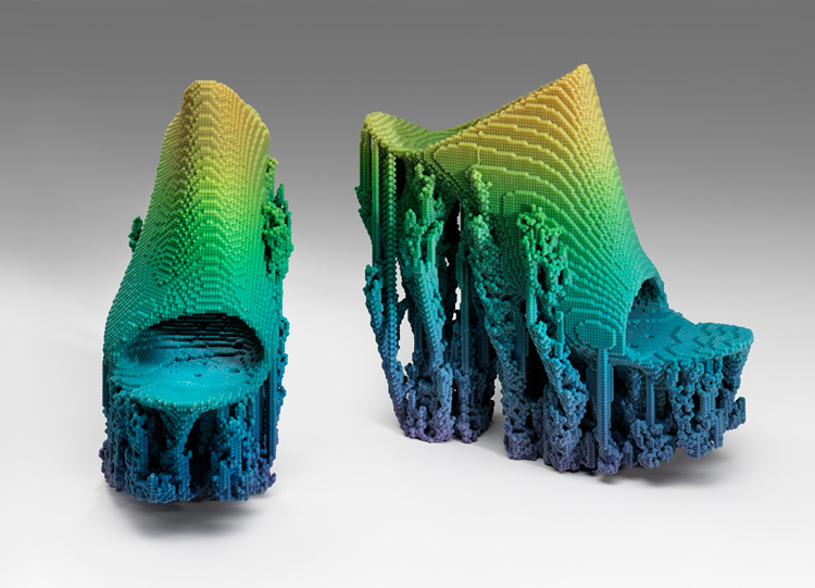 Francis Bitonti Studio Inc., Molecule Shoe, 2015 3D-printed. © Francis Bitonti. Photo: Museum of Fine Arts, Boston.