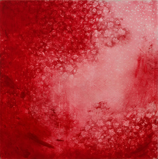 Rachel Howard. L’appel du vide, 2019. Oil and acrylic on canvas, 213.5 x 213.5 cm (84 x 84 in). Image courtesy of the artist and Blain | Southern. Photo: Prudence Cumming.