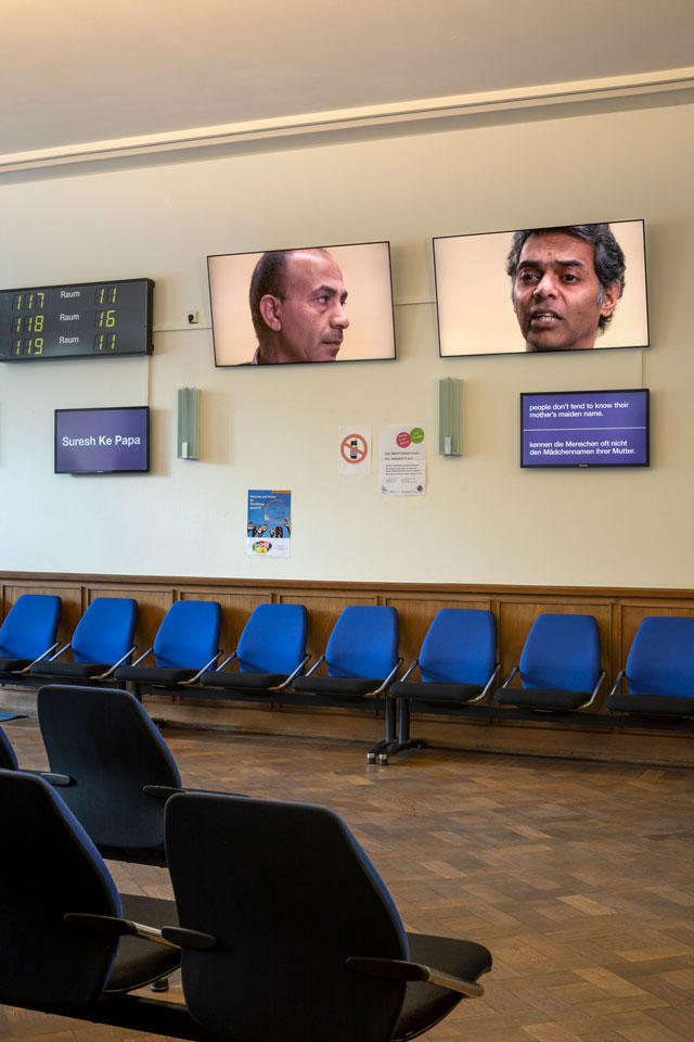 Nicoline van Harskamp. Mein Name ist Sprache (My Name is Language), 2019. Ruhr Ding, Oberhausen. Photo: Urbane Künsten Ruhr.