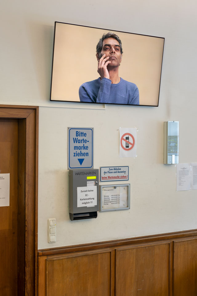 Nicoline van Harskamp. Mein Name ist Sprache (My Name is Language), 2019. Ruhr Ding, Oberhausen. Photo: Urbane Künsten Ruhr.