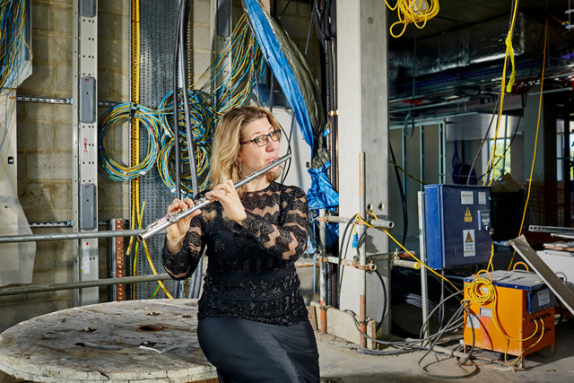 Callum Hüseyin and the Royal Philharmonic Orchestra, Let’s Finish It. The Centre for Cancer Drug Discovery building site. Photo courtesy Institute of Cancer Research.