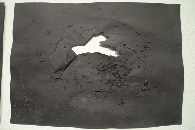Birgitta Hosea. Rosary Drawing XII, 2015. Paper, 29.7 x 21cm. Remnant left behind after performance.