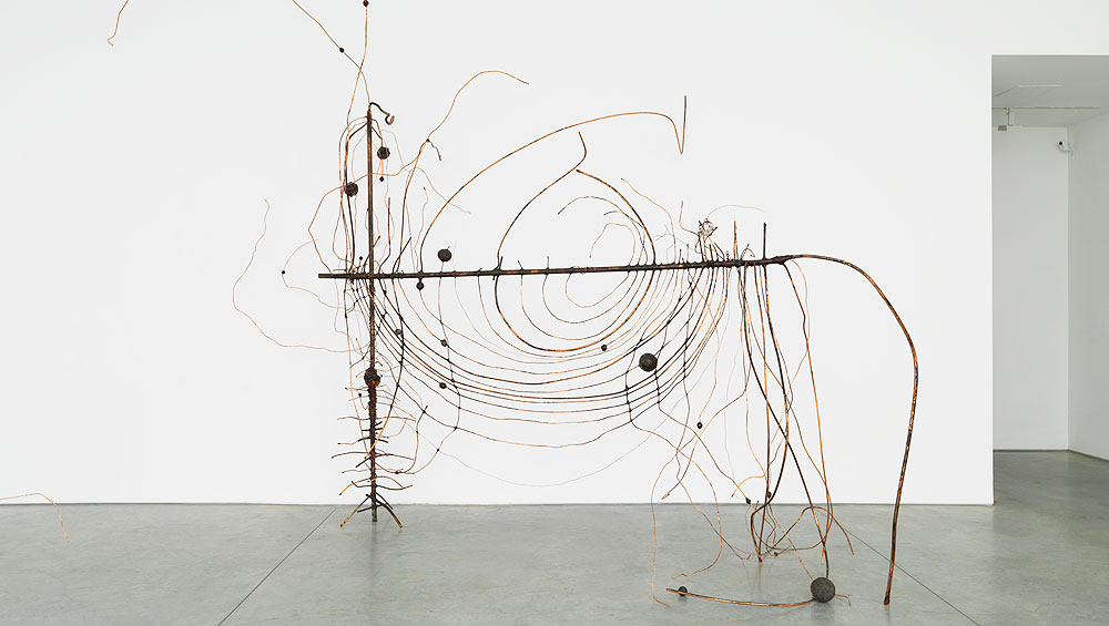 Jay Heikes. Heartless Ascension, 2010. Iron, bronze and rust, 99 1/2 x 200 x 67 in (252.7 x 508 x 170.2 cm). Courtesy of the artist and Marianne Boesky Gallery, New York and Aspen. © Jay Heikes. Photograph: Jason Wyche.