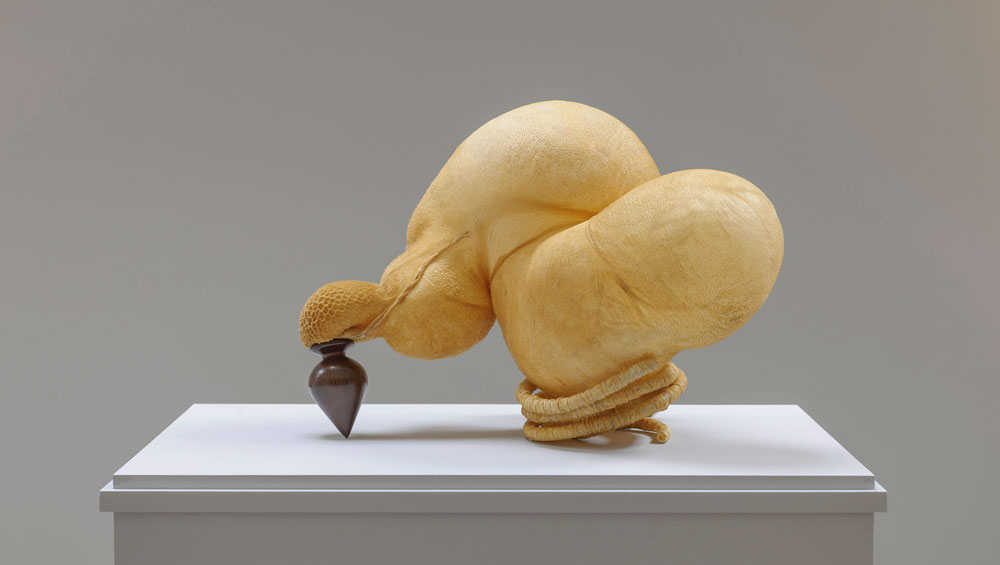 Elpida Hadzi-Vasileva. Beauty Exposed II, 2016. Sheep stomach, pig intestine and turned wood.
