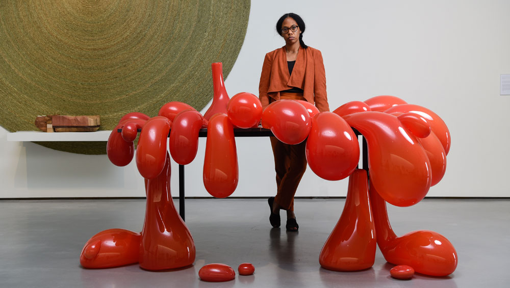 Anthea Hamilton. Photograph: Lewis Ronald. Image courtesy the artist and The Hepworth Wakefield.