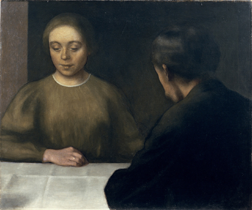 Vilhelm Hammershøi. Double Portrait, 1898. Oil on canvas, 72 x 86 cm. ARoS Aarhus Kunstmuseum, Denmark. Photo: Ole Hein Pedersen.