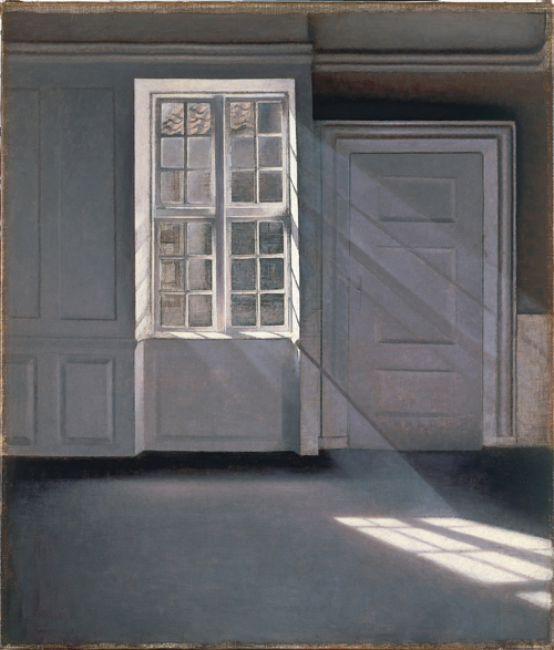 Vilhelm Hammershøi. Sunbeams or Sunshine. Dust Motes Dancing in the Sunbeams, 1900. Oil on canvas, 70 x 59 cm. Ordrupgaard, Copenhagen. Photo: Pernille Klemp.