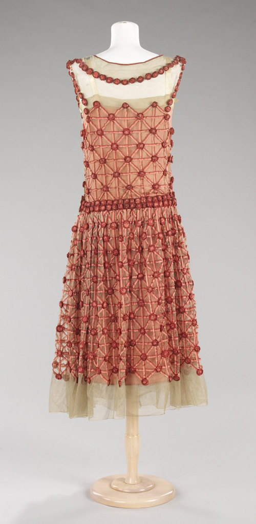 Jeanne Lanvin (French 1867–1946). Evening Dress, summer 1923. Silk. The Brooklyn Museum Costume Collection at the Metropolitan Museum of Art.