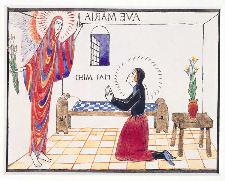Eric Gill, Annunciation, c1912. Collection of Methodist Modern Art Collection.