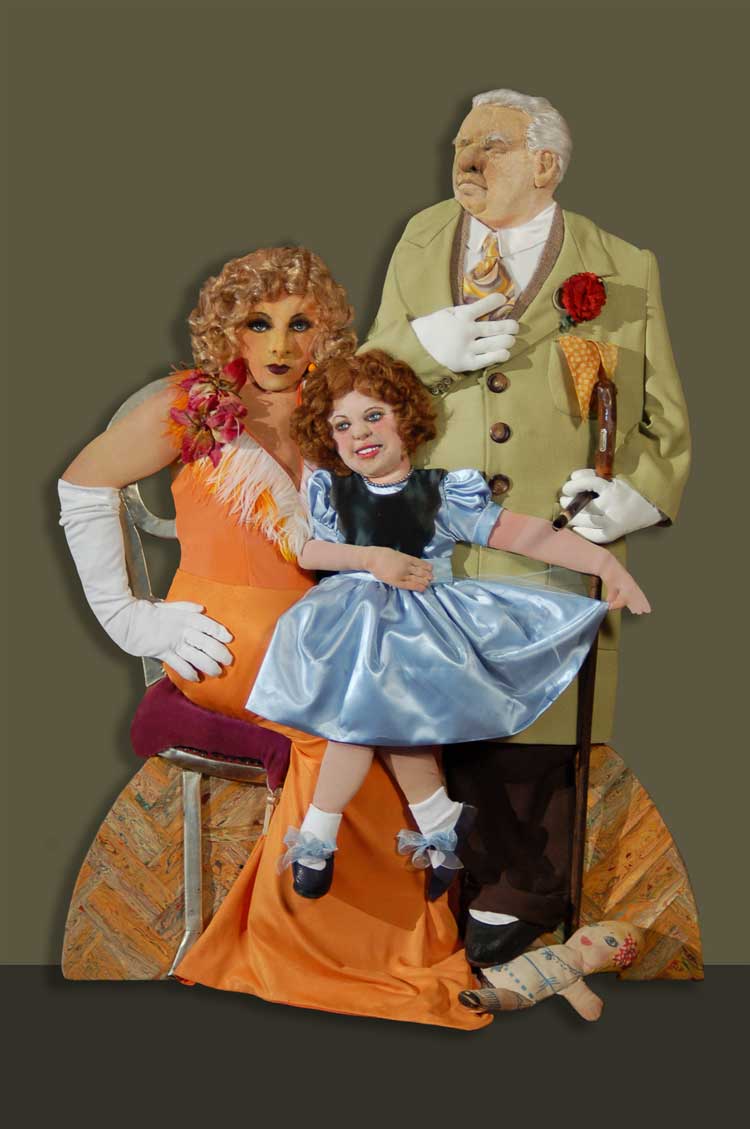 Jann Haworth, Mae West, Shirley Temple and W.C. Fields, 1967. © Jann Haworth. Image courtesy of the artist.