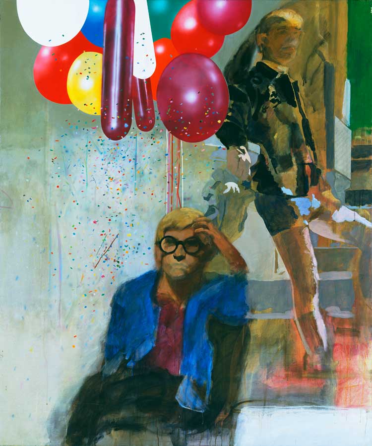 Peter Blake, Portrait of David Hockney in a Hollywood Spanish Interior, 1965. © Peter Blake. All rights reserved, DACS 2024. Photo Tate.