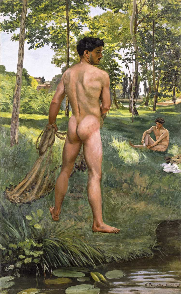 Frédéric Bazille, Fisherman with Net, 1868. Oil on canvas, 137.8 x 86.6 cm. Photo: Mick Vincenz.