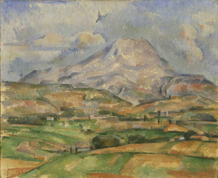 Paul Cézanne, La Montagne Sainte-Victoire, c1888.
Oil on canvas, 72 × 83 cm. Stedelijk Museum Amsterdam.