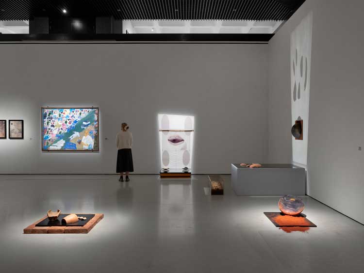 The Imaginary Institution of India: Art 1975-1998. Installation view, Barbican Art Gallery. 5 October 2024 – 5 January 2025. © Eva Herzog Studio / Barbican Art Gallery.