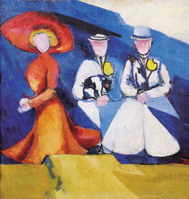 Alexandra Exter, Three Female Figures, 1909-10. Oil on canvas, 63 x 60 cm. National Art Museum of Ukraine.