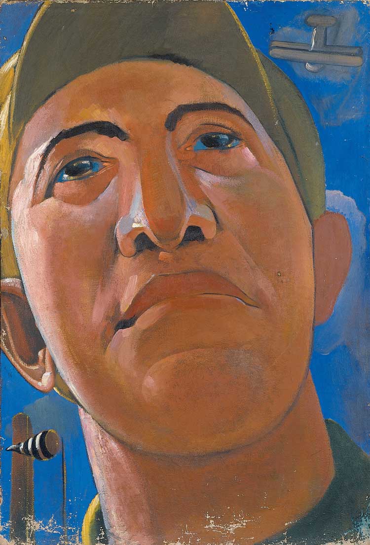 Kostiantyn Yeleva, Portrait, late 1920s. Oil on canvas, 145 x 100 cm. National Art Museum of Ukraine.