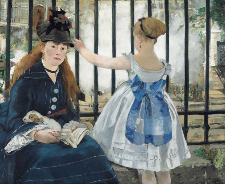 Édouard Manet. Le Chemin de fer, 1873. Oil on canvas, 93.3 x 111.5 cm. The National Gallery of Art, Washington.
© Photo Courtesy of National Gallery of Art, Washington.