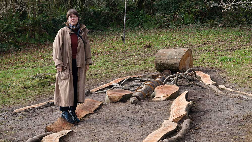 Ingela Ihrman at the Eden Project, Cornwall. Photo: Steve Tanner.