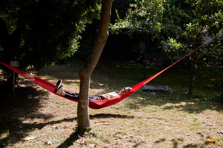 Installation by Laura Anderson Barbata at the Zeytinburnu Medicinal Plants Garden at the 17th Istanbul Biennial. Photo © David Levene.
