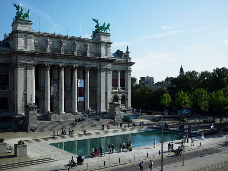 Cristina Iglesias. Deep Fountain, 1997–2006. Polychrome concrete, resin and water, 0.60 x 13.72 x 32.88 m. Permanent installation: Leopold de Waelplaats, Antwerp. Photo: Kristien Daem.