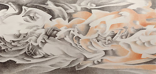 Liu Dan. Ink Handscroll, 1990. Ink and colour on paper, 37 3/4 in. x 58 ft. 4 in. (95.6 x 1780 cm). Lent by The San Diego Museum of Art, Museum purchase, 1998. © Liu Dan.
