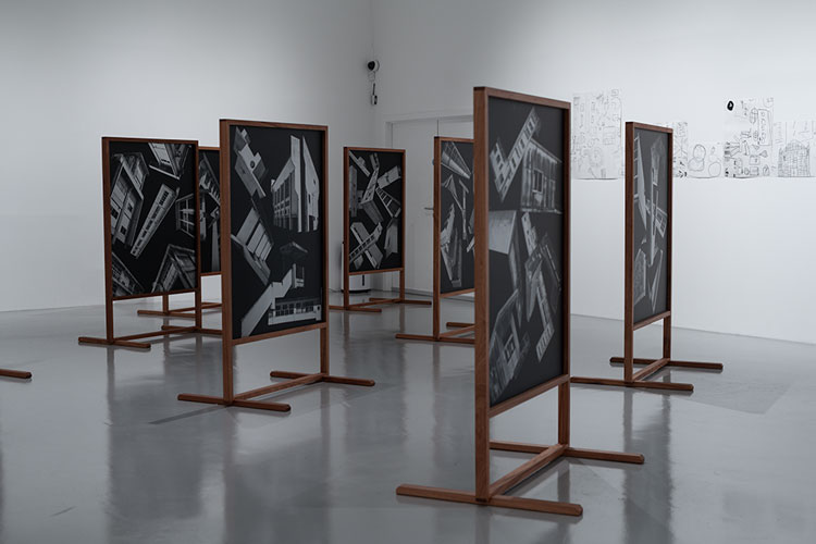 Sayuri Ichida, 空席 (Kūseki). Jerwood / Photoworks Awards 5, installation view, Drawing Room and Tannery Arts, London. Photo: Studio Deew. Courtesy of Photoworks.